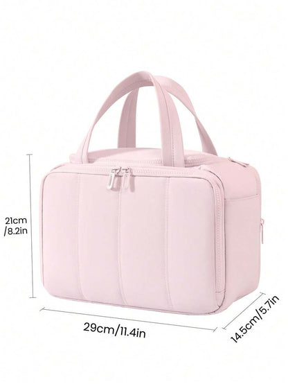 Multi-Pocket Large Capacity Fluffy Makeup Bag Multifunctional Women's, Make Up Bag, Travel Bag, Portable, Lightweight, Durable, Stylish, For Home, Aesthetic
